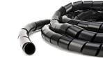 HT.SW100P.BK 1" BLACK POLYETHYLENE SPIRAL WRAP, MAX BUNDLE DIAMETER 1 - 7",  OPTIMAL BUNDLE DIAMETER  3"