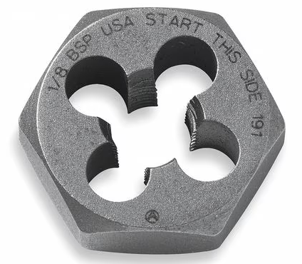 IH.6424 8-32 HEX DIE RH HIGH CARBON STEEL