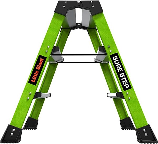 LADDER.11953 LITTLE GIANT LADDERS, SURE STEP, 3-STEP, DOUBLE-SIDED STEP STOOL, FIBERGLASS, (11953), TYPE 1AA, 375