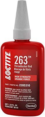 LT.263.36 LOCTITE 263 RED THREADLOCKER, 36 ML BOTTLE