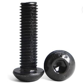 MBSHCS5C25 M5-0.80X25 MM,(FT) BUTTON SOCKET CAP SCREW COARSE 12.9 ISO 7380 THERMAL BLACK OXIDE