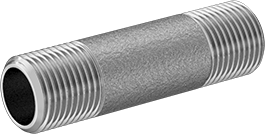MC.4830K271 STANDARD-WALL 304/304L STAINLESS STEEL PIPE NIPPLE, THREADED ON BOTH ENDS, 1-1/2 PIPE SIZE, 10" LONG