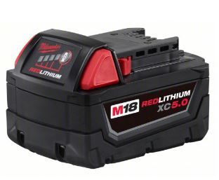 MIL.48.11.1850 BATTERY: MILWAUKEE, M18 REDLITHIUM, LI-ION, 1 BATTERIES INCLUDED, 5 AH, XC, (1) BATTERY