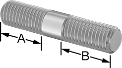 MSTDSS14C60 M14-2.0 X 60MM DOUBLE END STUD 18-8 20 MM THREAD LENGTHS EACH END , 60 MM OVL LONG