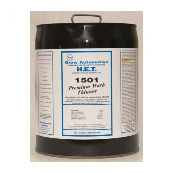 NOD.1501.5 5 GAL PREMIUM WASH THINNER FOR CLEANING OF AUTOMOTIVE AND INDUSTRIAL COATINGS.