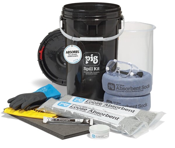 NP.KIT630 TRUCK SPILL KIT IN A BUCKET.  ABSORBS UP TO 3.3 GAL. ABSORBS OILS, COOLANTS, SOLVENTS, WATER ? UNIVE