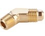 P.159F.6.6 45 DEG. ELBOW FLARE FITTING 3/8" TUBE SIZE X 3/8" PIPE SIZE. BRASS