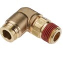 P.VS169PMT.4.4 1/4" TUBE X 1/4" MNPT 90 DEG SWIVEL ELBOW BRASS
