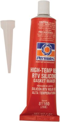 PERMATEX81160 PERMATEX 81160 HI-TEMP RED FORM-A-GASKET SILICONE SEALANT. 3 OZ.