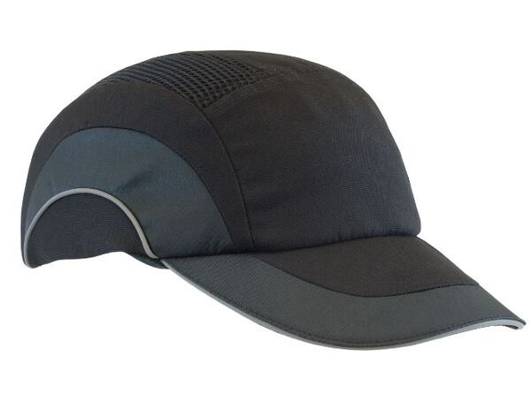 PIP.282.ABR170.11 BASEBALL STYLE BUMP CAP WITH HDPE PROTECTIVE LINER AND ADJUSTABLE BACK BLACK