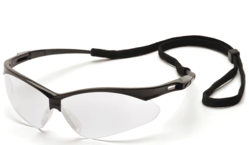 PYR.SB6310SP PMXTREME SAFETY GLASS-BLK FRAME-CLEAR ANTI-FOG LENS