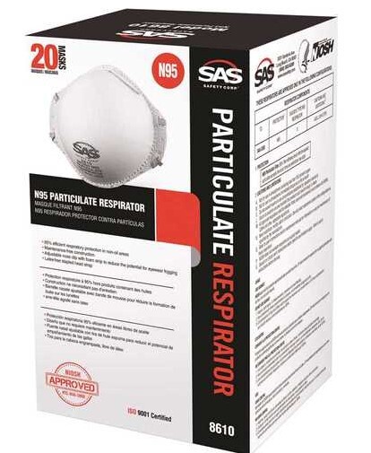 SAS.8610 N95 DUST MASK NO VALVE