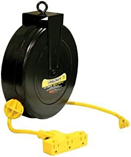 TOOL.LD2030 LD2030-143-9 SPRING DRIVEN CORD REEL WITH 30-FEET OF 14/3 CORD AND TRIPLE OUTLET