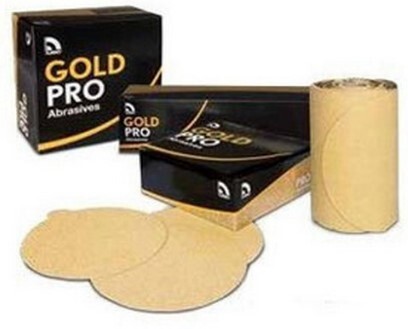 USC.082406 6" GRIP P080 GOLD PAPER VELCRO DISC