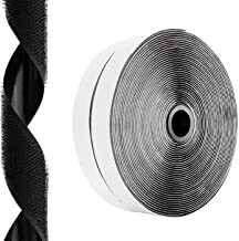 VEL.HTB130 HOOK AND LOOP TAPE, BLACK, 1" X 23 FT HEAVY DUTY ADHESIVE