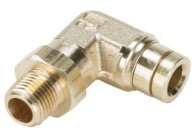 WHF.1869X4X4S 1/4" TUBE X 1/4" MNPT 90 DEG SWIVEL ELBOW BRASS
