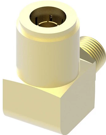 WHF.1869X8X4S 1/2" T X 1/4" MALE NPT 90 DEG SWIVEL ELBOW BRASS