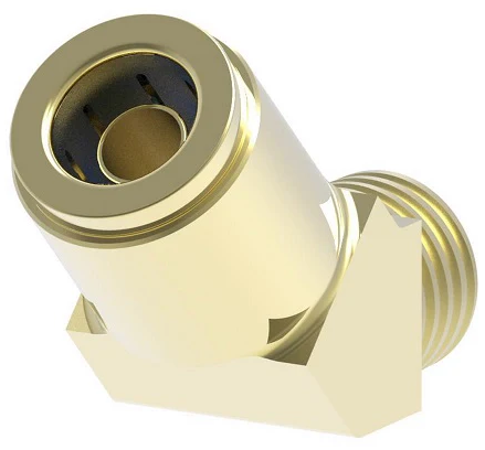 WHF.1880X8X4 1/2" TUBE X 1/4" MALE NPT 45 DEG BRASS D.O.T. AIR BRAKE FITTINGS