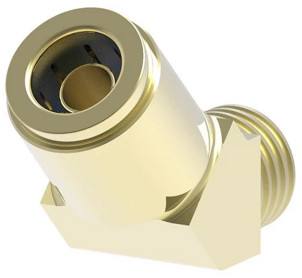 WHF.1880X8X8 1/2" TUBE X 1/2" MNPT 45 DEG ELBOW BRASS