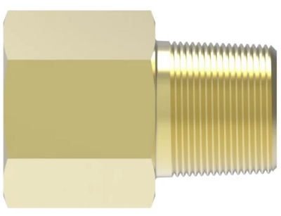 WHF.6200X2 WEATHER HEAD 6200X2 HYDRAULIC FITTING MALE CONNECTOR 1/8 NPT MALE THREAD X 1/8 OD TUBE BRASS
