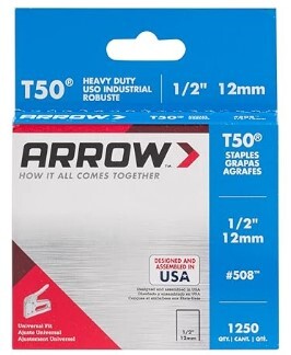 ARROW.508 ARROW 508 HEAVY DUTY T50 1/2" STAPLES 1,250-PACK