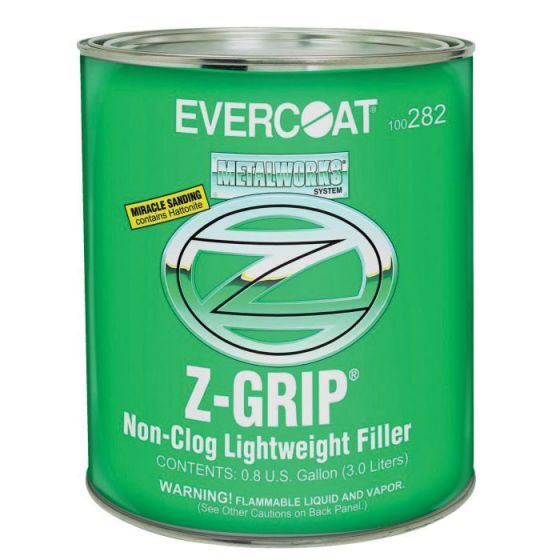NOD.EC282 EVERCOAT Z-GRIP 100282
PERFORMANCE LIGHTWEIGHT BODY
FILLER, 3 L CAN, GREEN-YELLOW,
LIQUID 1 GAL