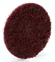 3&quot; MED GRADE ROLOC NON-WOVEN SURFACE CONDITIONING DISC WITH PLASTIC BUTTON, ALUMINUM OXIDE