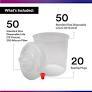 3M™ PPS™ LID &amp; LINER KIT, 16000, STANDARD (22 FL OZ), 200 MICRON FILTER, 50 LIDS &amp; LINERS PER KIT