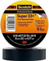 3/4&quot; X 66&#39; SUPER 33 BLACK ELECTRICAL TAPE