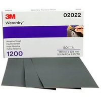 1200 GRIT 5-1/2 X 9&quot; 3M IMPERIAL WET OR DRY SANDPAPER