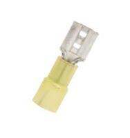 12-10GA (1/4) FEMALE SPADE QUICK DISCONNECTS NYLON INSULATED