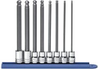 GEARWRENCH 8 PC. 3/8&quot; DRIVE LONG BALL END HEX BIT SOCKET SET, METRIC - 80573