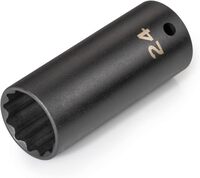 TEKTON 1/2 INCH DRIVE X 24 MM DEEP 12-POINT IMPACT SOCKET | SID23324