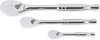 GEARWRENCH 3 PIECE 1/4&quot;, 3/8&quot; &amp; 1/2&quot; DRIVE 84 TOOTH FULL POLISH TEARDROP RATCHET SET - 81206A-07
