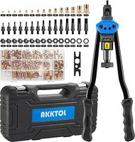 RIVET NUT TOOL, RIVNUT TOOL KIT HEAVY DUTY 16”, NUTSERT TOOL KIT WITH 15PCS METRIC/SAE MANDRELS 125