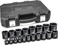 GEARWRENCH 19 PC. 1/2&quot; DRIVE 6 PT. STANDARD IMPACT SOCKET SET, SAE - 84932N