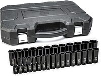 GEARWRENCH 29 PC. 1/2&quot; DRIVE 6 PT. IMPACT SOCKET SET, DEEP, METRIC - 84935N