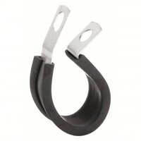 1/8&quot; 321 STAINLESS SNUG-FIT VIBRATION-DAMPING LOOP CLAMP (RUBBER CUSHION)