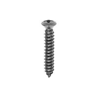 #10 X 1&quot; PHILLIPS OVAL TAPPING SCREW #8 HEAD BLACK OXIDE