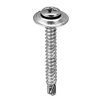#8 X 1-1/4&quot; PHILLIPS OVAL TEK SCREW SEMS CHROME PLATED