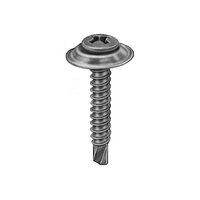 #8 X 1&quot; PHILLIPS OVAL CTRSK WASH SEMS TEK SCREW BLACK OXIDE