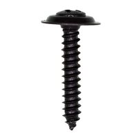 #8 X 1&quot; PHILLIPS OVAL TEK SCREW SEMS C/S W/ WASHER #6 HEAD BLACK PHOS