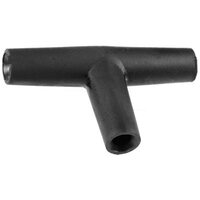 TEE CONNECTOR SANTOPRENE BLACK 4MM