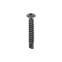 #8-18 X 1&quot; PHILLIPS OVAL FULL THREAD SELF DRILLING SCREW BLACK OXIDE AND OIL