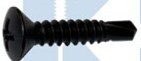 #8 X 3/4&quot; PHILLIPS OVAL TEK SCREW BLACK OXIDE