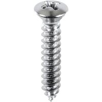 #10 X 1 #8 HD PHILLIPS OVAL HD TAP SCREW CHROME