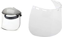 SELLSTROM ADVANTAGE SERIES FACE SHIELD - CLEAR WINDOW WITH ALUMINUM BINDING - COMFORTABLE RATCHETING