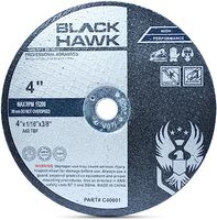 BHA METAL AND STAINLESS STEEL CUT OFF WHEELS FOR DIE GRINDERS, 4” X 1/16” X 3/8” - 25 PACK