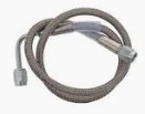 BRAKE LINE, -3 AN, BRAIDED STAINLESS STEEL, 24.000 IN. LENGTH, STRAIGHT ANGLE FEMALE THREAD, 90 DEGR