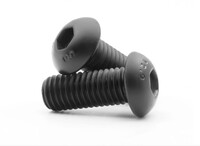 5/8-11 X 2&quot; BUTTON SOCKET HEAD CAP SCREW BLACK ZINC